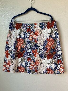 Margaret M Deandra Stretch Pull On Floral A line Mini Skirt Stitch Fix Preppy XL
